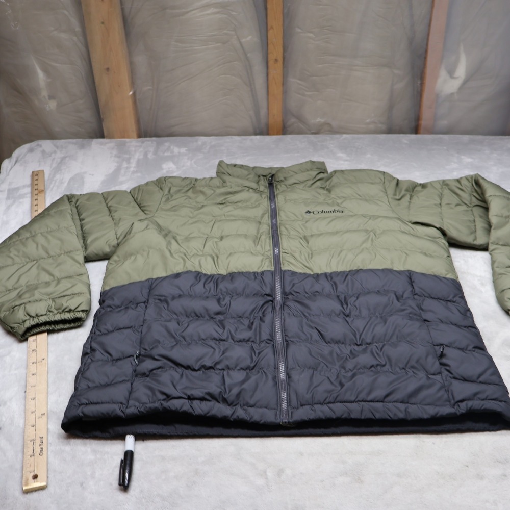 Columbia Jacket Mens Large Green‎ Lynwood Insulated Puffer Lightweight Winter